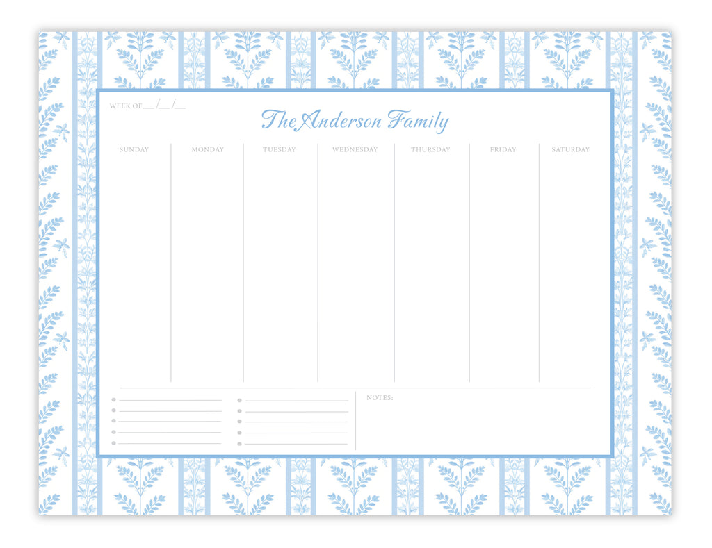 Blue Sea Fern Weekly Planner