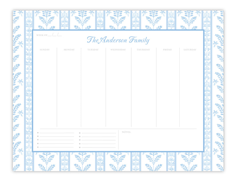 Blue Sea Fern Weekly Planner