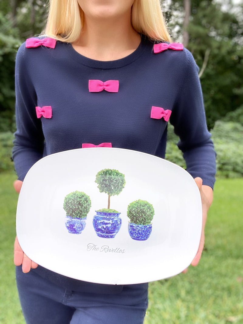 Boxwood Topiary Shatterproof Platter