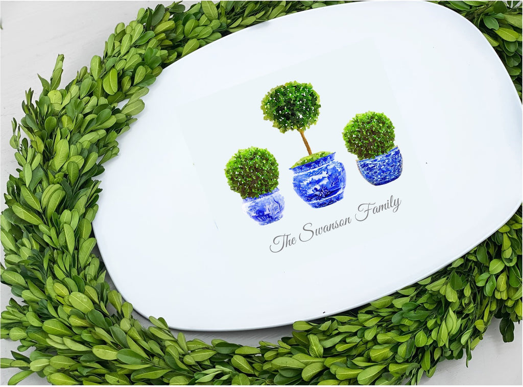 Boxwood Topiary Shatterproof Platter