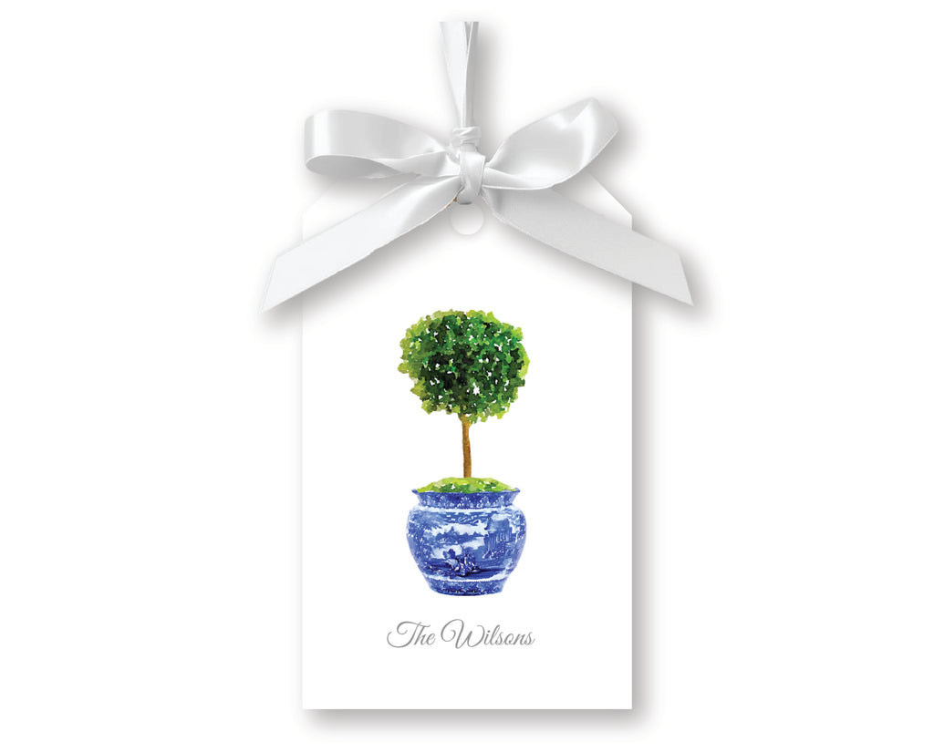 Boxwood Topiary Gift Tags, Set of 20