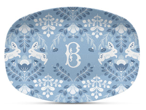 Bunny Blues Shatterproof Platter