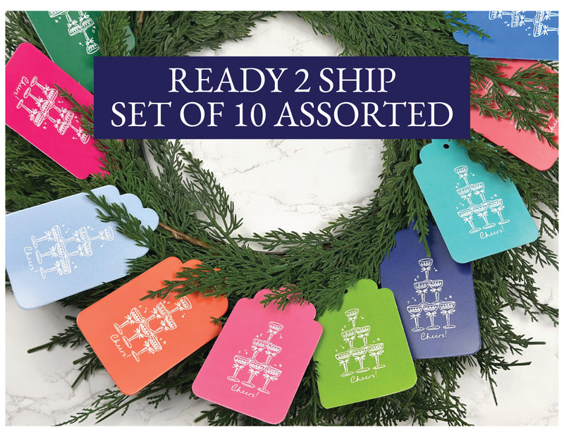 Coupes & Clinks Non-Personalized Gift Tags, Set of 10