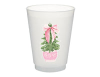 Carnation Christmas Frosted Cups, Set of 10