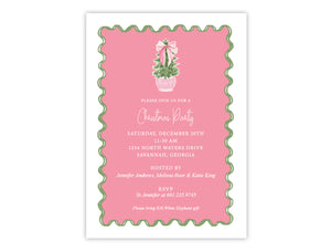 Carnation Christmas Invitation