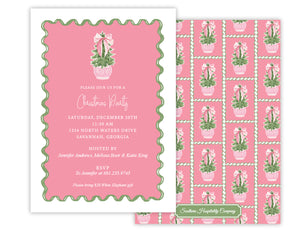 Carnation Christmas Invitation