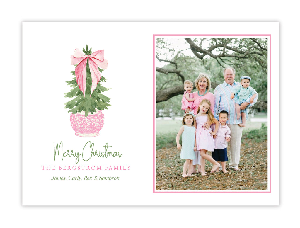 Carnation Christmas Tree Holiday Card