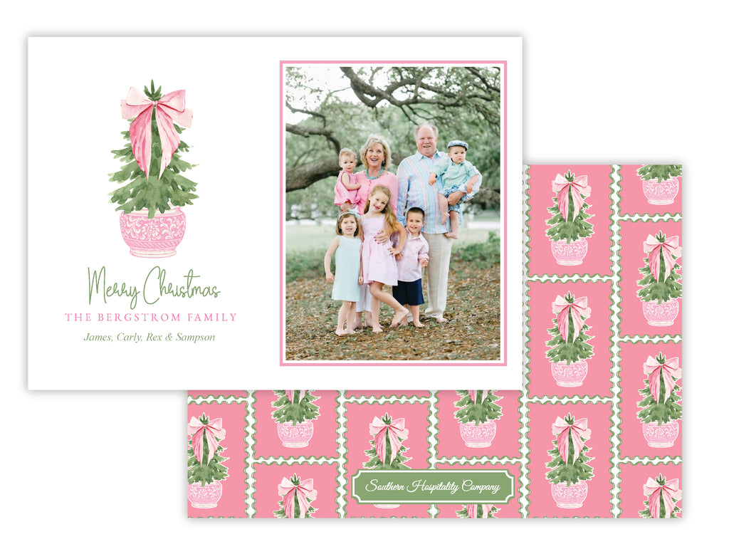 Carnation Christmas Tree Holiday Card