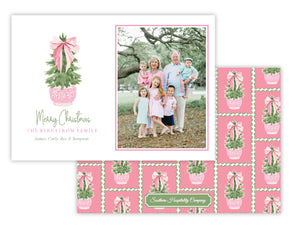 Carnation Christmas Tree Holiday Card