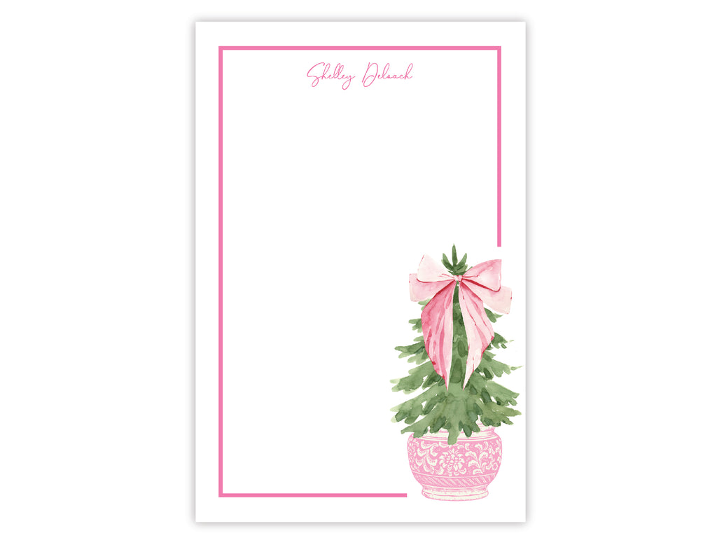 Carnation Christmas Tree Notepad