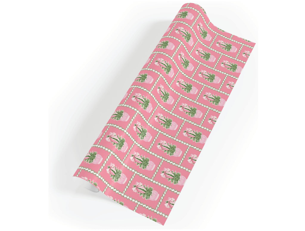 Carnation Christmas Gift Wrap Roll