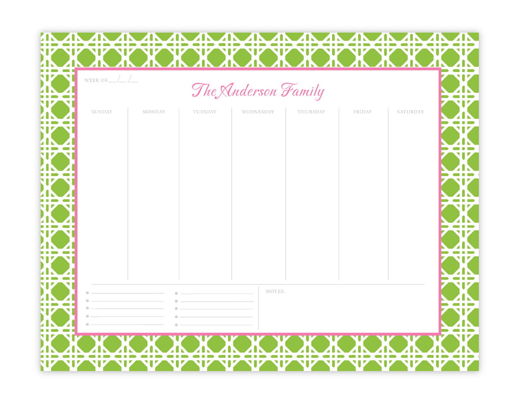 Carnation & Lime Weekly Planner