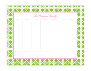 Lime & Carnation Weekly Planner