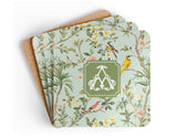 Celadon Songbirds Coasters