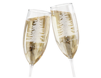 Evergreen Champagne Flute Engraved Glasses