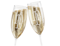 Fishtail Classic Champagne Flute Engraved Glasses
