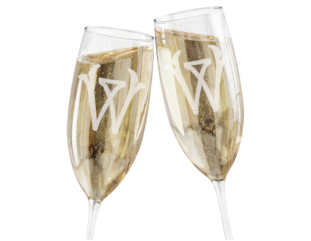 Monogrammed Champagne Flute Engraved Glasses
