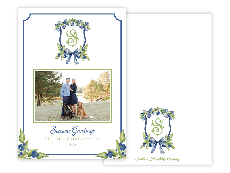 Holiday Card: Chinoiserie Berry Wreath