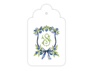 Chinoiserie Berry Crest Gift Tags, Set of 20