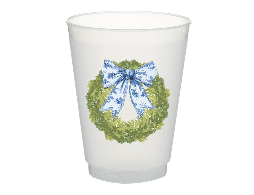 Chinoiserie Cypress Frosted Cups, Set of 10