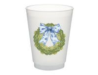 Chinoiserie Cypress Frosted Cups, Set of 10