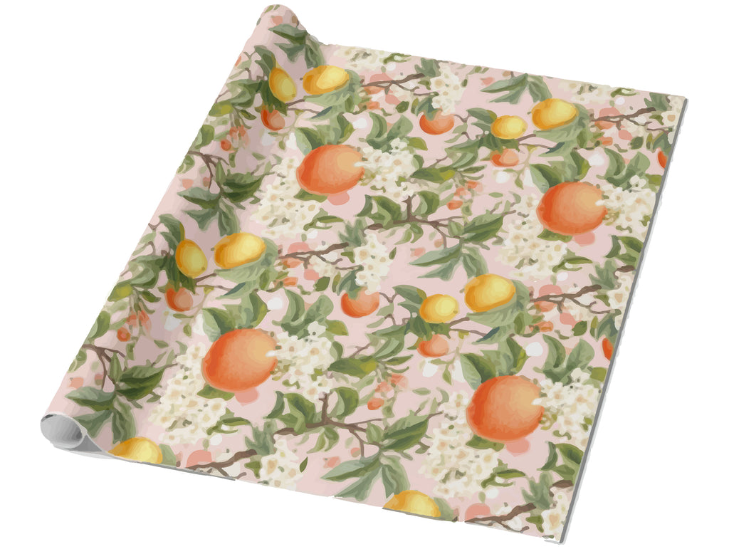 Citrus Blooms Gift Wrap Roll