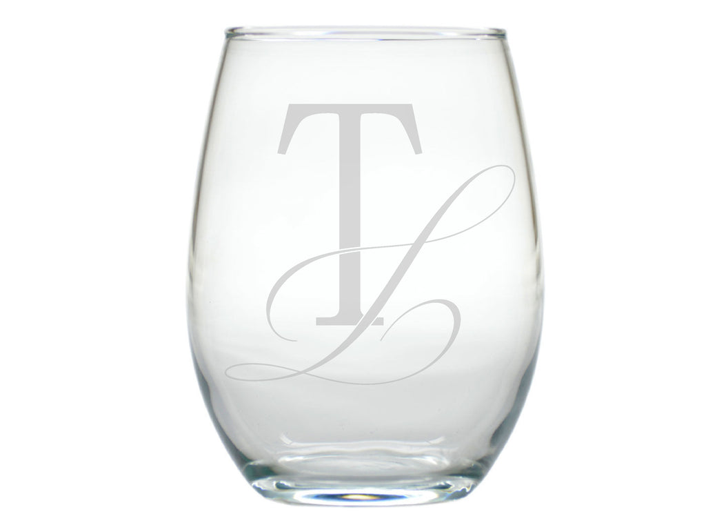 Classic Quill Stemless Wine Glasses
