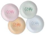 Country Club Stripe Shatterproof Plate