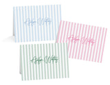 Country Club Stripe Fold-Over Stationery