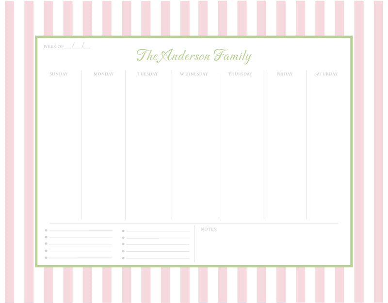Coastal Cabana Weekly Planner