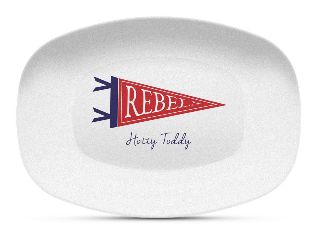 Collegiate Pennant Shatterproof Platter