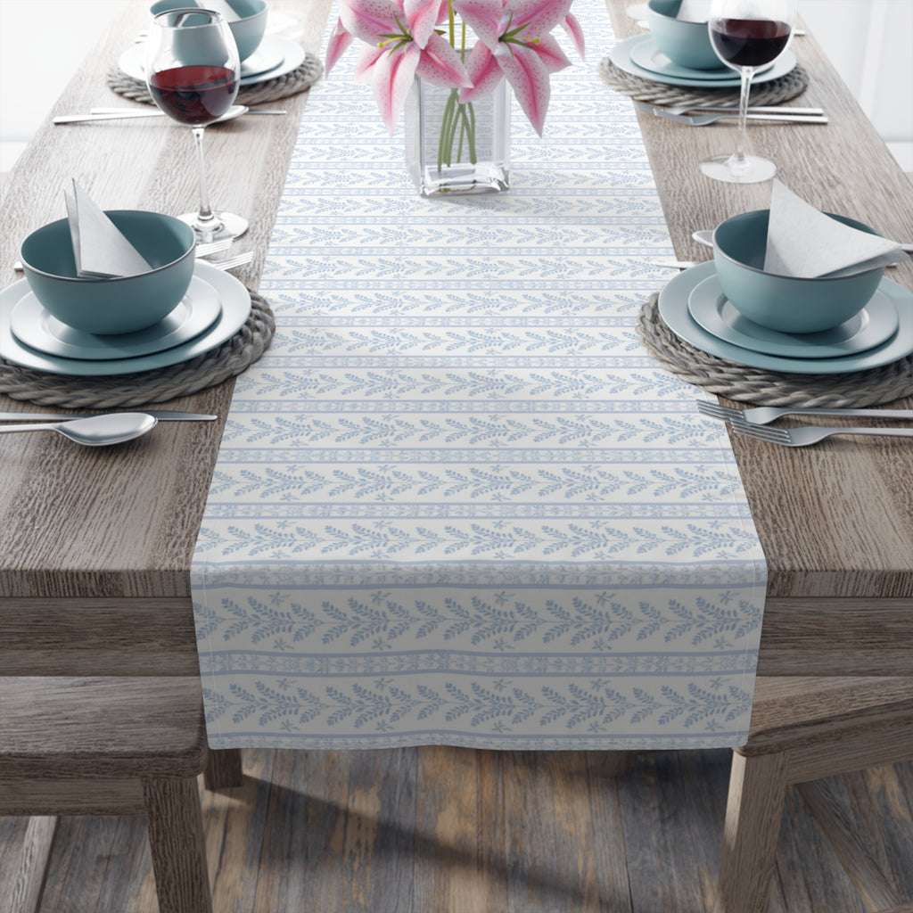 Blue Sea Fern Table Runner