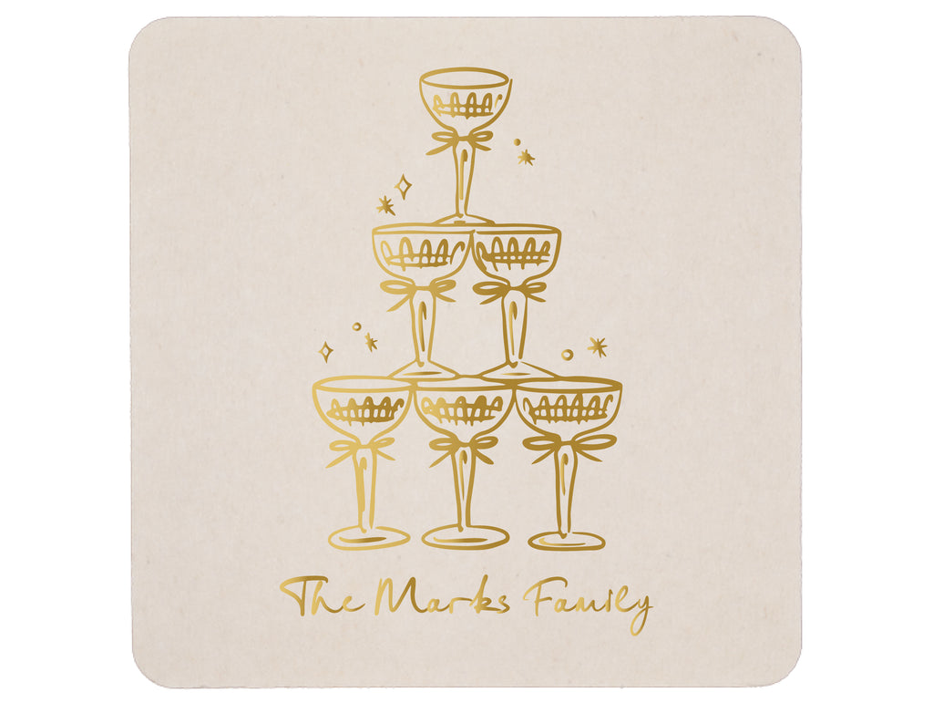 Coupes & Clinks Foil Stamped Coasters