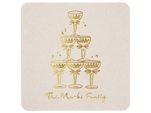 Coupes & Clinks Foil Stamped Coasters