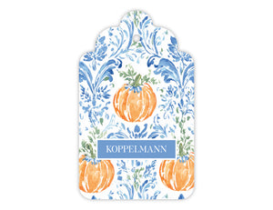Damask Pumpkin Gift Tags, Set of 20