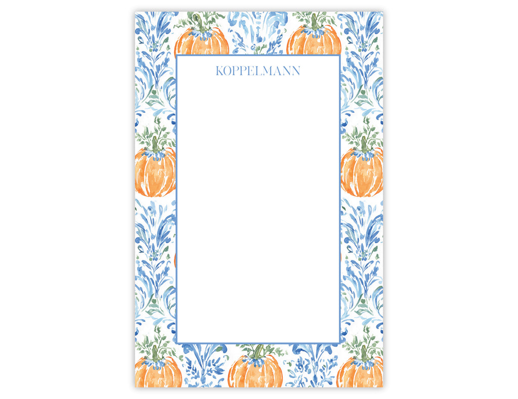 Damask Pumpkin Notepad