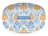 Damask Pumpkin Shatterproof Platter