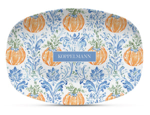 Damask Pumpkin Shatterproof Platter