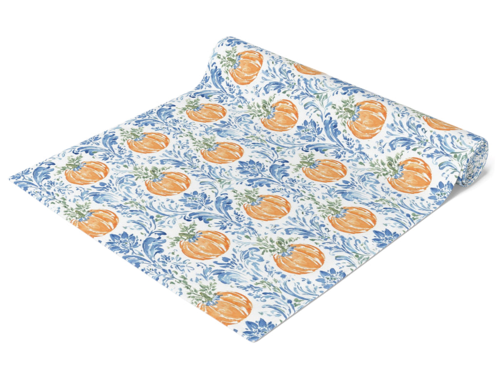 Damask Pumpkin Table Runner
