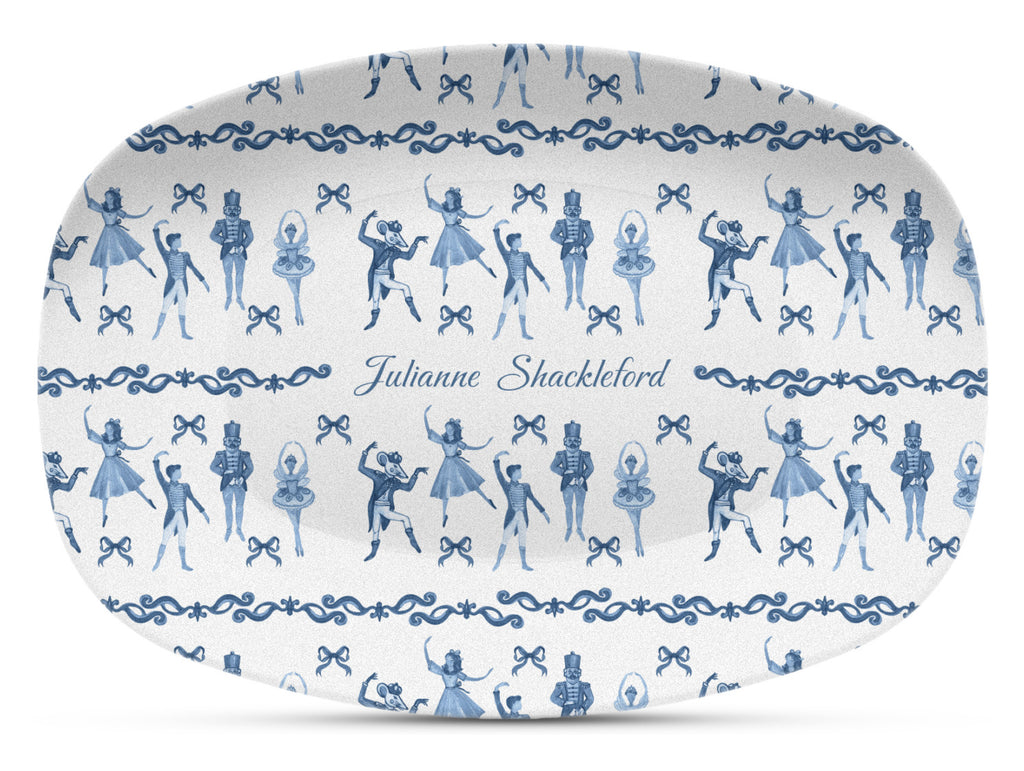 Dance of the Nutcracker Shatterproof Platter All Over Pattern