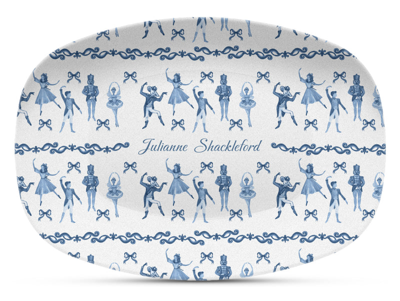 Dance of the Nutcracker Shatterproof Platter All Over Pattern