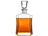 Collegiate Pennant Engraved Glass Decanter