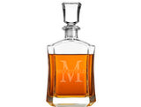 Men's Classic Engraved Glass Decanter