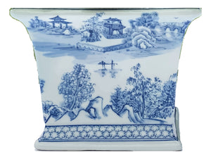 Dynasty Collection Square Chinoiserie Cachepot