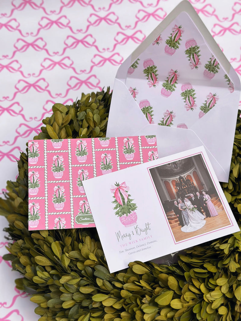 Carnation Christmas Tree Holiday Card