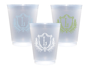 Elizabethan Crest Frosted Cups, 9oz-24oz