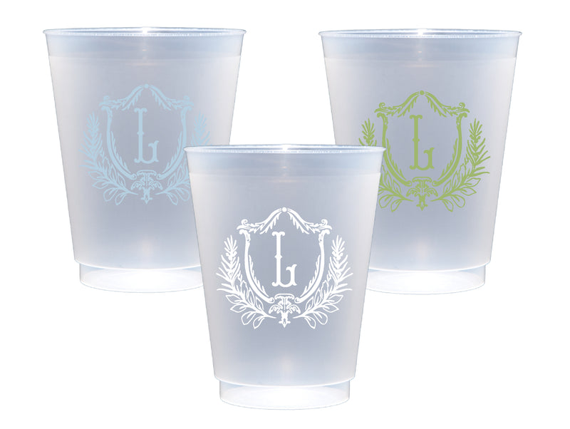 Elizabethan Crest Frosted Cups, 9oz-24oz