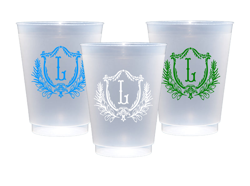 Elizabethan Crest Frosted Cups, 9oz-24oz