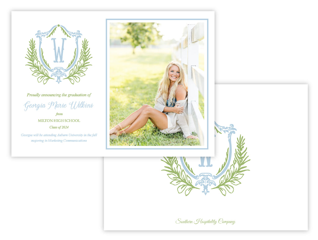 Elizabethan Crest Graduation Announcement