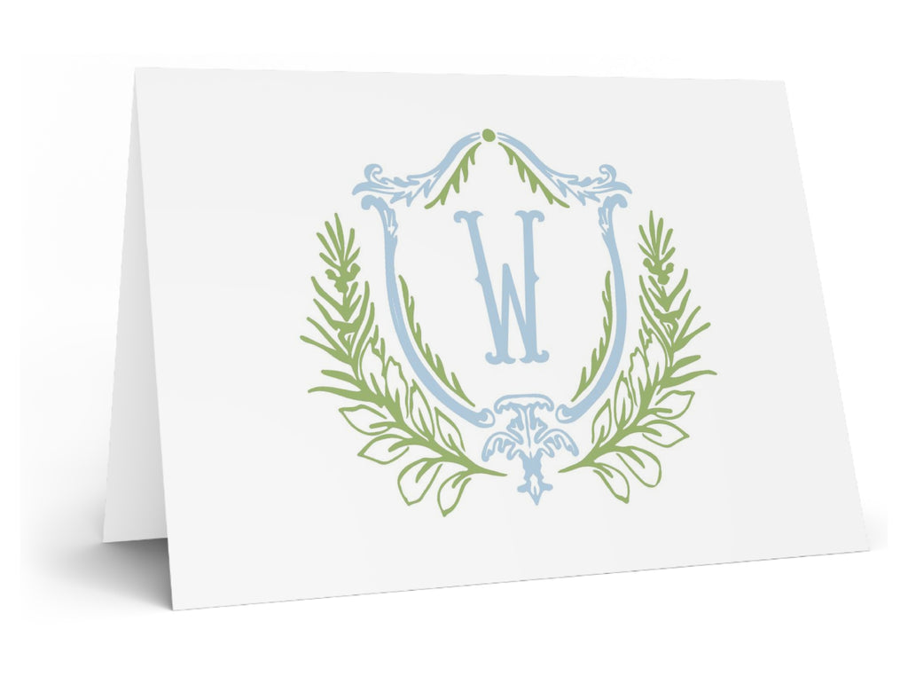 Elizabethan Crest Fold-Over Stationery